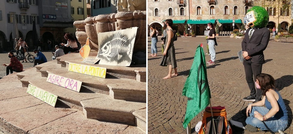 “La banche finanziano la crisi climatica”, la denuncia di Extinction Rebellion: “Per vivere non possiamo mangiare denaro”